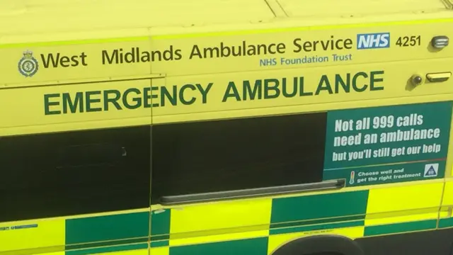 Side of an ambulance