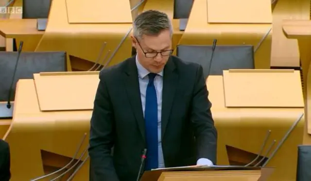 Finance Secretary Derek Mackay