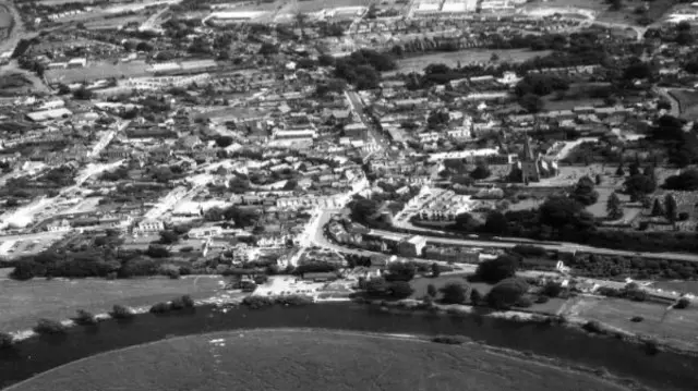 Aerial photo of Ross-on-Wye