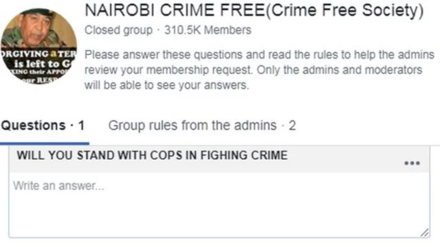 Nairobi Free Crime Facebook page