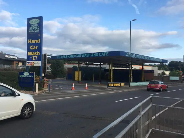 The site of the car wash to be replaced by a new filling station in Newton Road, Torquay