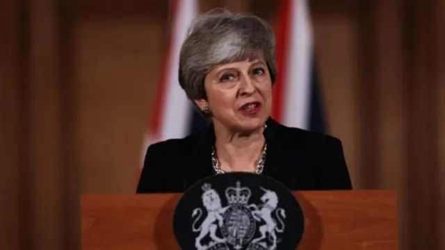Mrs May made a statement at Downing Street offering talks with Labour leader Jeremy Corbyn