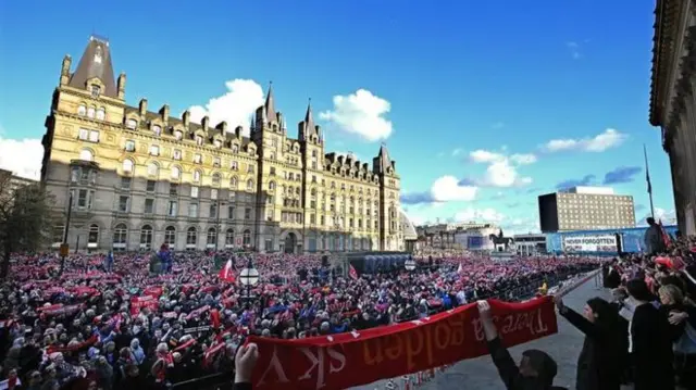 A previous Hillsborough event at St George's Plateau