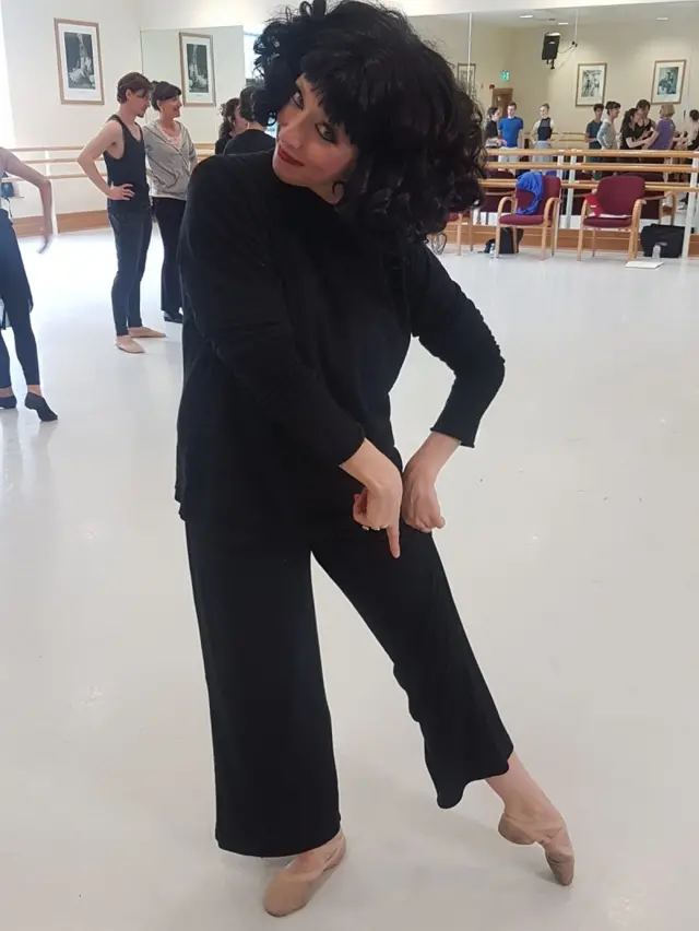 Meow Meow at rehearsals at The Royal Ballet school