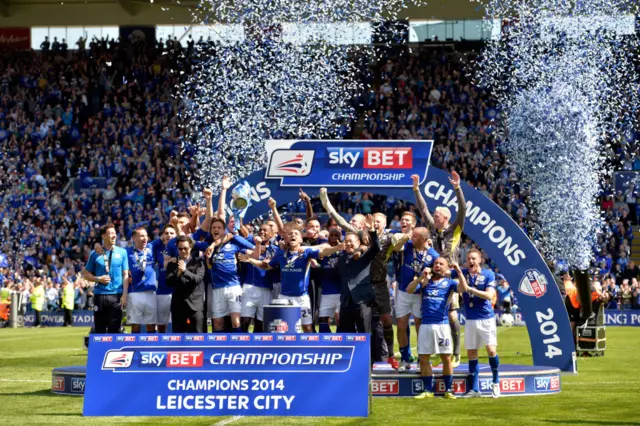 Leicester City promotion party