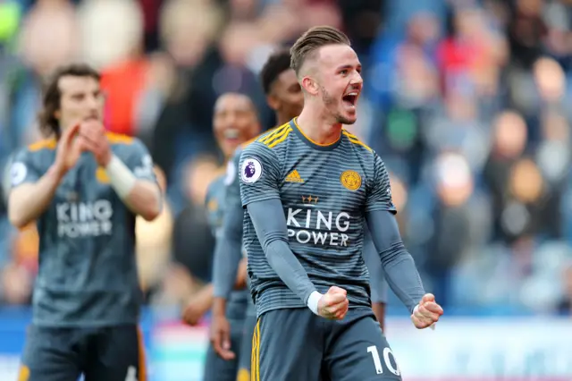 James Maddison celebrates