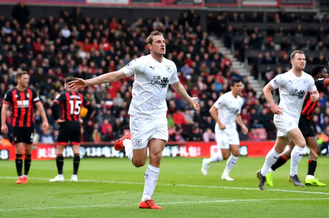 Chris Wood celebrates