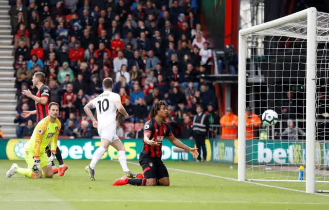 Asmir Begovic and Nathan Ake misery