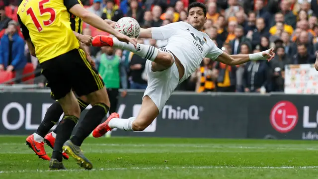 Raul Jimenez scores Wolves' second goal