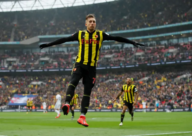 Gerard Deulofeu celebrates