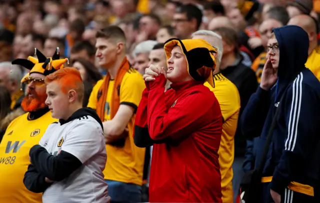 Wolverhampton Wanderers fans during the match