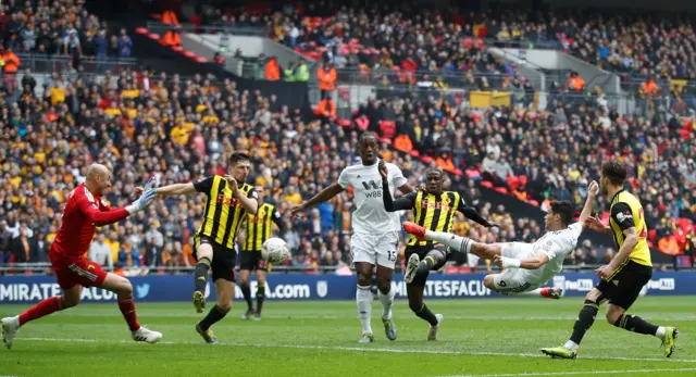 Raul Jimenez scores his side's second goal