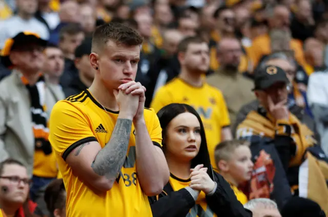 Wolverhampton Wanderers fans during the match