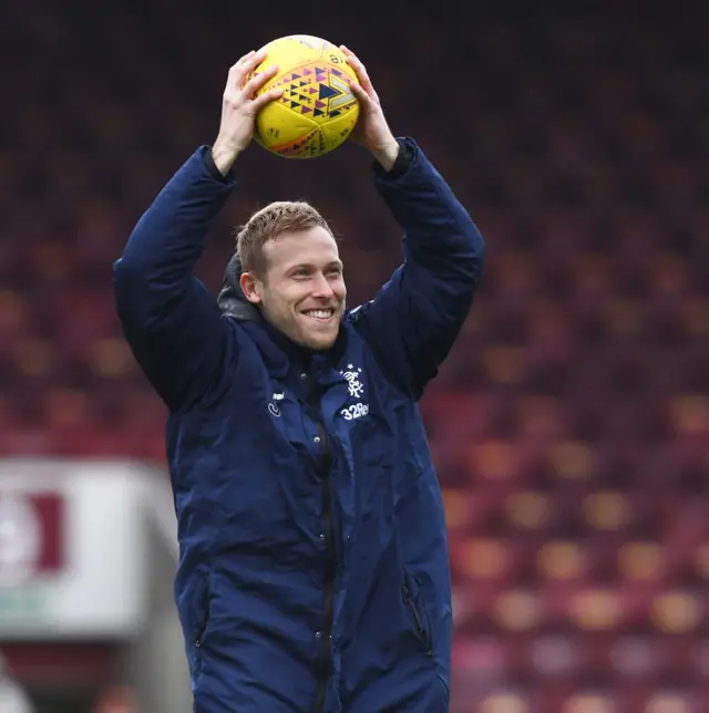 Scott Arfield with the match ball