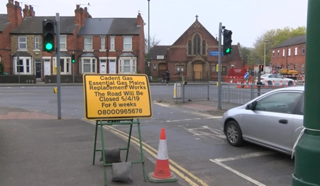 Basford gas main work