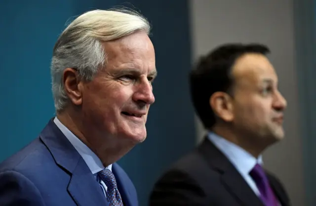 Michel Barnier and Leo Varadkar