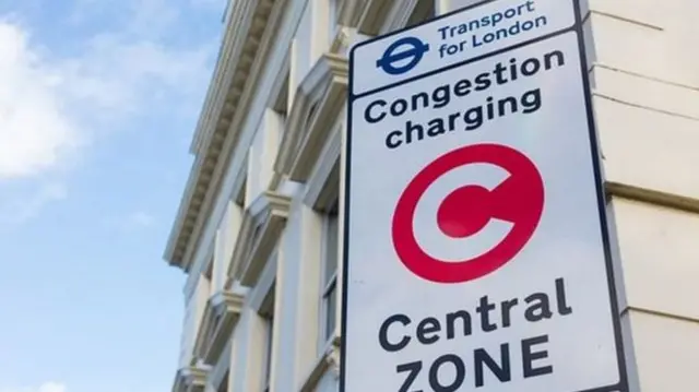 congestion charge sign in London