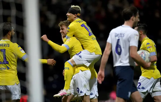 Patrick Bamford celebrates his second goal