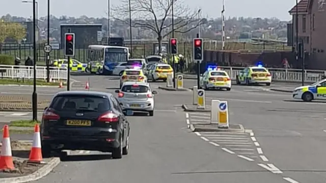 A number of police cars