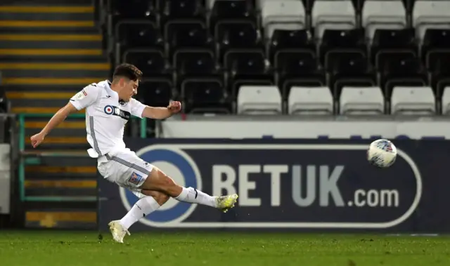 Daniel James scores for Swansea