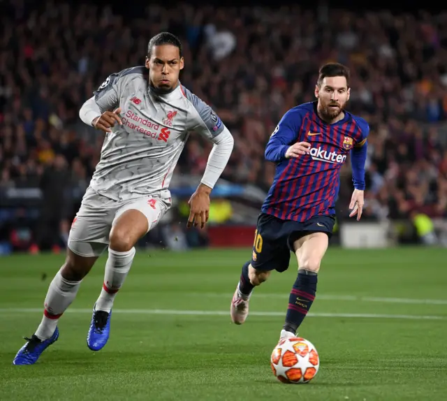 Virgil van Dijk and Lionel Messi