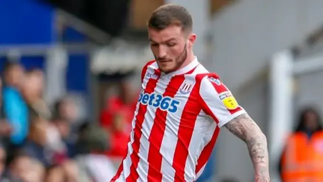 Tom Edwards playing for Stoke City