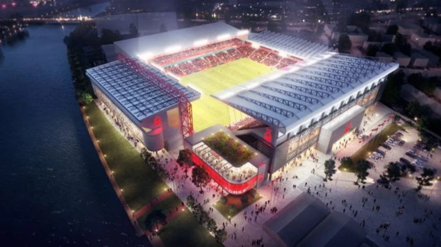 Artist impression of new Nottingham Forest stadium