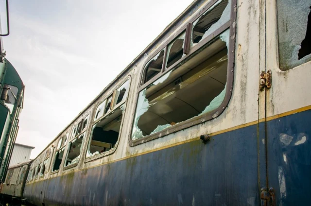 Damaged train