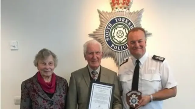 Jean Nevett, Reg Nevett and chief constable Stephen Watson