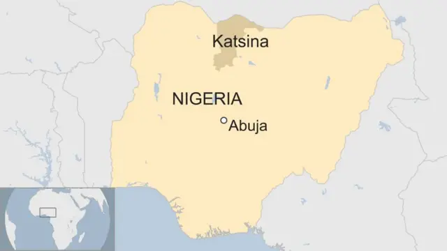 Map showing location of Katsina