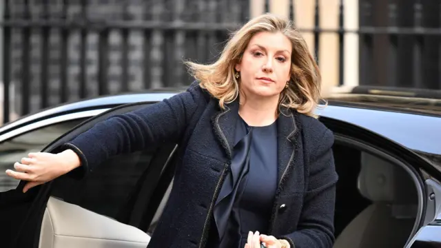 Penny Mordaunt arrives at 10 Downing Street