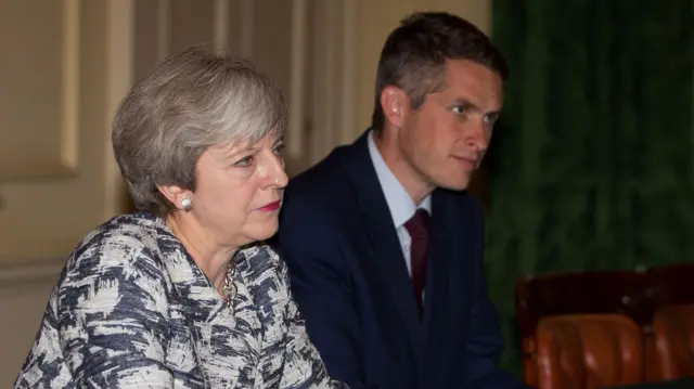 Theresa May and Gavin Williamson