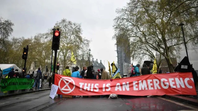 Climate protesters in London