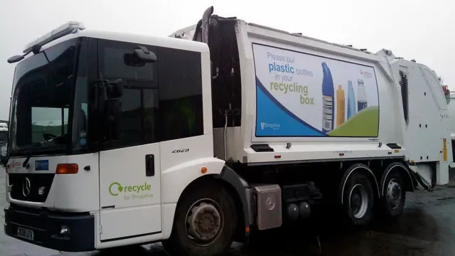 A bin lorry in Shropshire