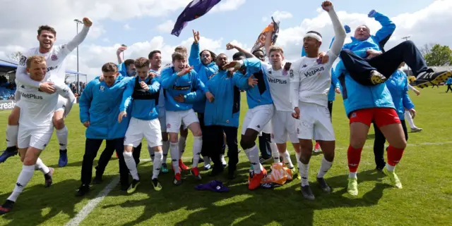 AFC Fylde celebrate