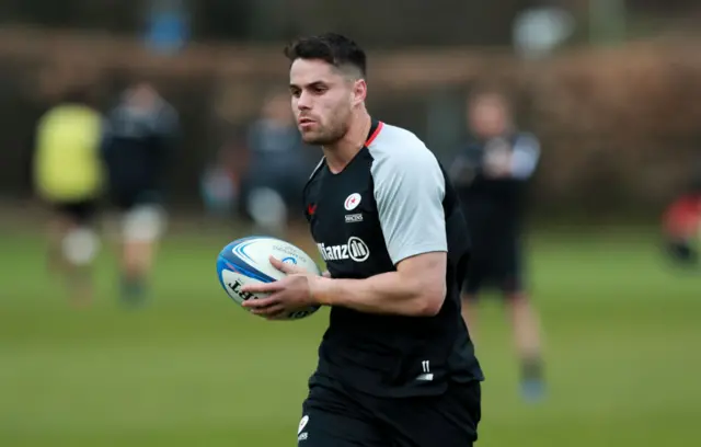 Sean Maitland with the ball