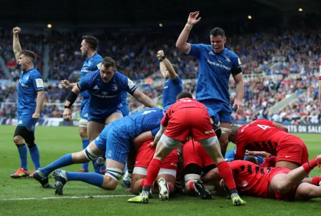 Leinster celebrate