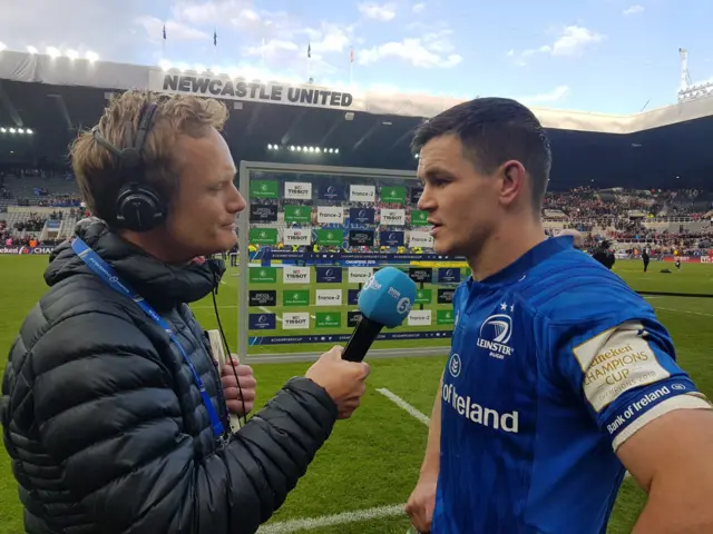 Johnny Sexton is interviewed by James Burridge