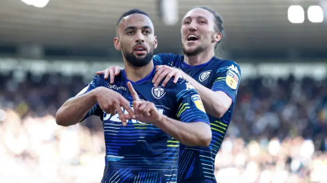 Kemar Roofe celebrates