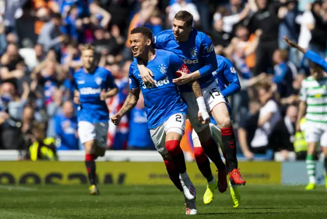 James Tavernier celebrates