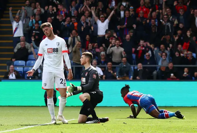 Jack Simpson puts into his own net for Bournemouth