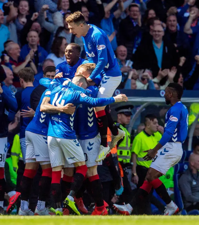 Rangers celebrate