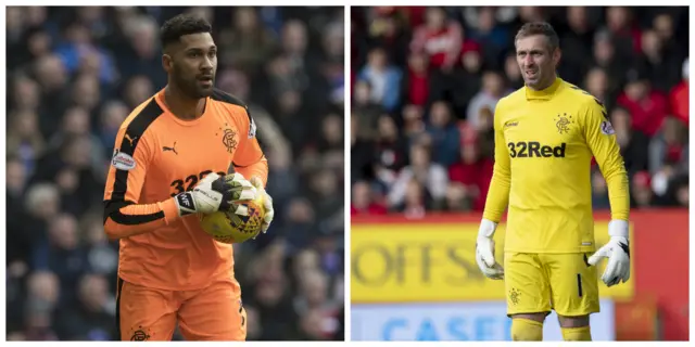 Rangers goalkeepers Wes Foderingham and Allan McGregor