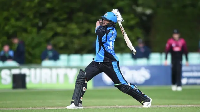 Ross Whiteley in action for Worcestershire in the One-Day Cup this season