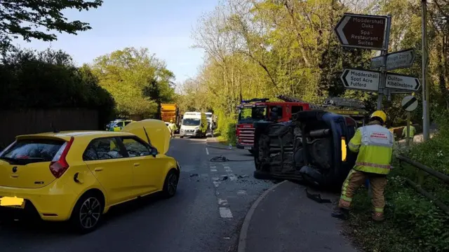 The cars after the crash