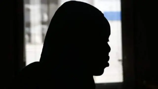 Shadow of woman in Somalia