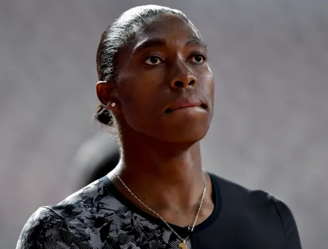 Caster Semenya competing at an event