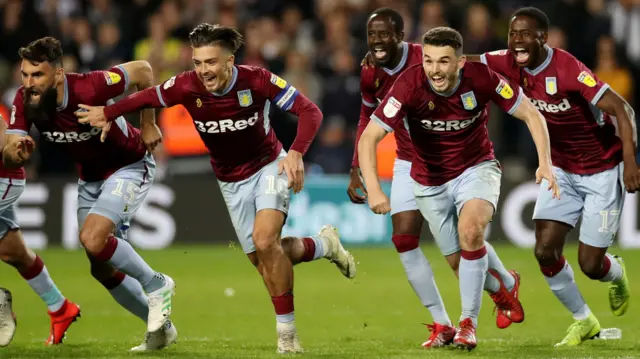 Aston Villa celebrate