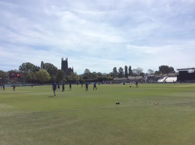 The sun is out at New Road