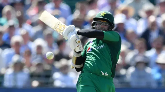 Imam-ul-Haq of Pakistan bats